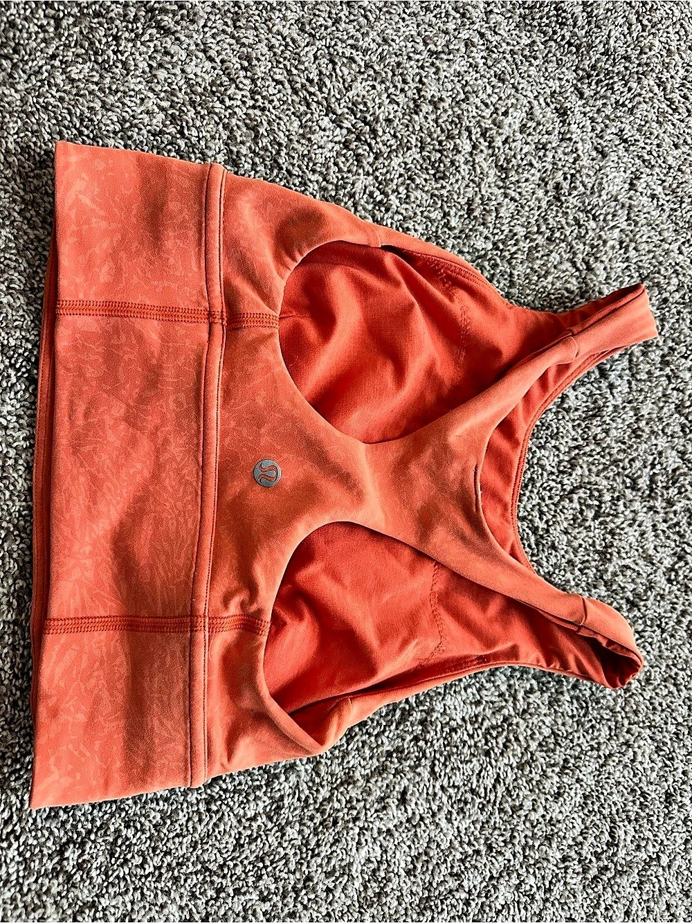 lululemon Wunder Train Long-Line Bra Tank in Orange